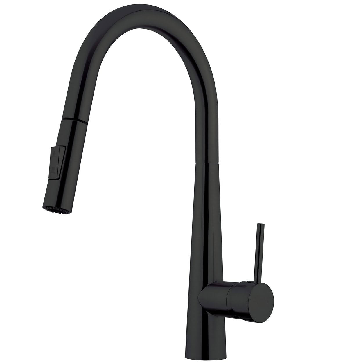 ESS13BK E-Steel Gooseneck Pull Down Sink Mixer in Matte Black