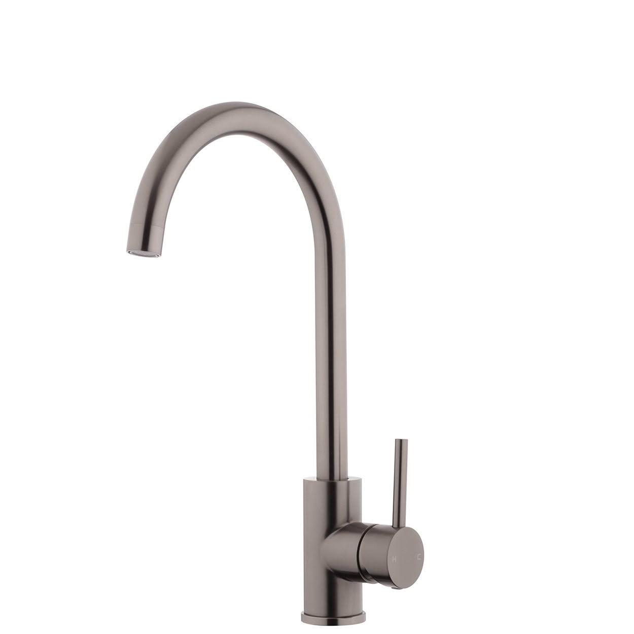 LE TAP MINIMO II Gooseneck Sink Mixer - Cold Start - Brushed Gunmetal (PVD)
