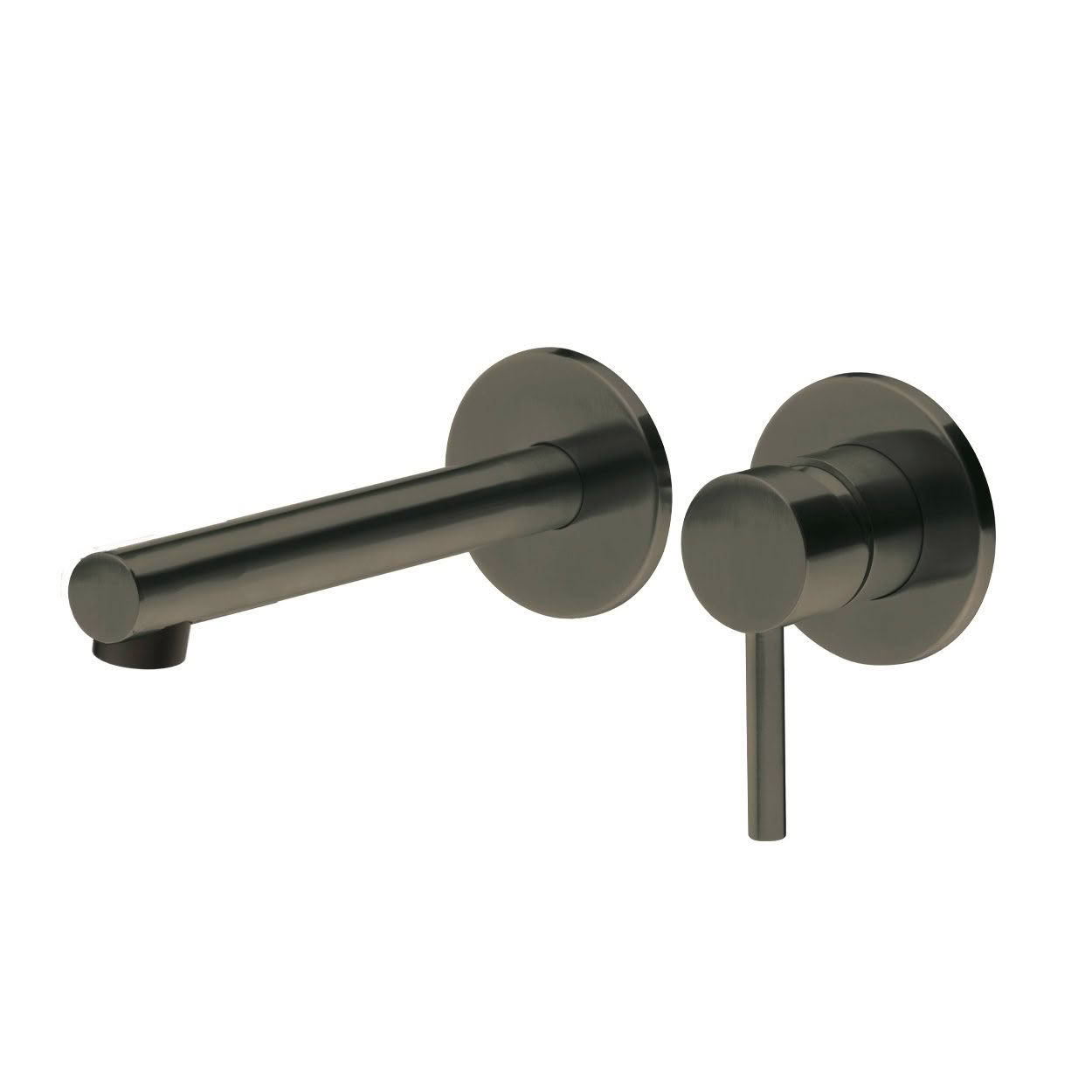LE TAP MINIMO II Wall Mounted Basin Mixer - Brushed Gunmetal (PVD)