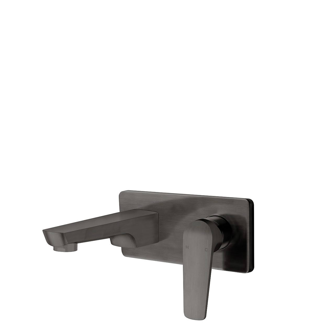 NORTH Wall Mounted Basin Mixer - Brushed Gunmetal (PVD)
