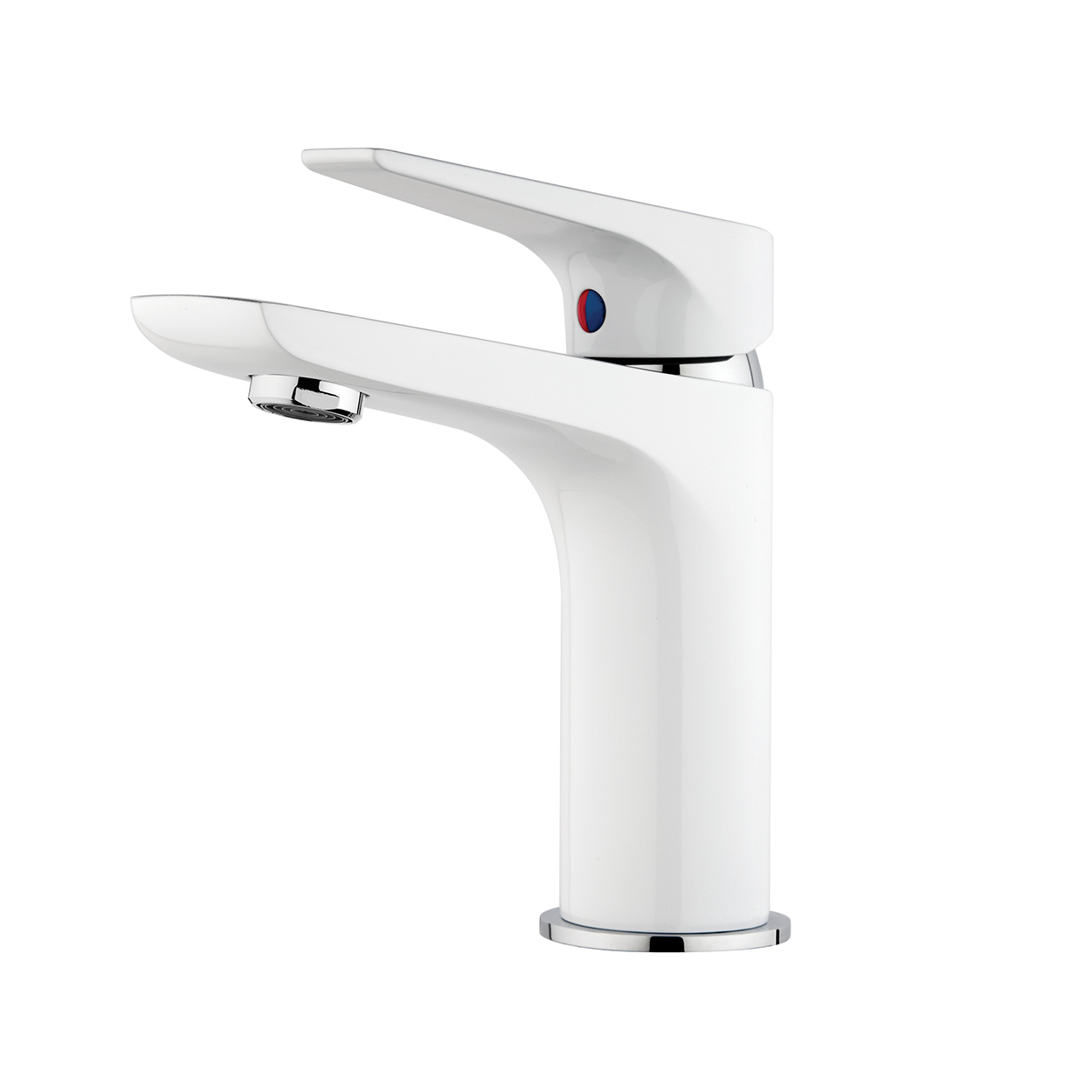 SLT021 FORENO SOLITAIRE Basin Mixer | White/Chrome (SLT021)